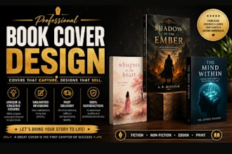 do KDP book cover design,paperback cover,ebook cover design,book design