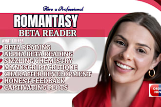 beta read your romantasy , erotica , dark contemporary romance novel
