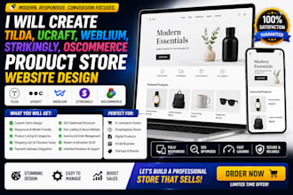 create tilda ucraft weblium strikingly oscommerce product store website design