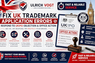 fix UK trademark application errors respond to ukipo objection and office action