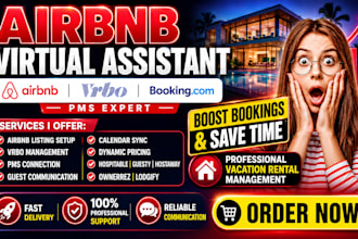 do airbnb virtual assistant, airbnb listing, vrbo and pms connection expert