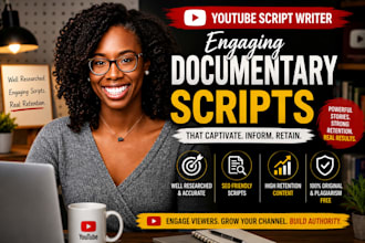 write engaging documentary scripts for youtube