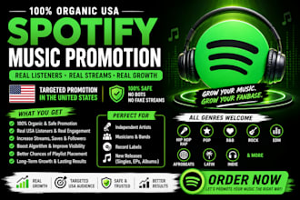 do USA spotify music promotion, spotify music track promotion