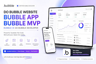 do bubble website, bubble app, bubble mvp, bubble io as bubble developer