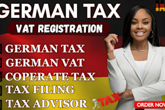 do german vat registration, german tax return, income tax corporate tax, vat id