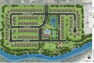 design site plan, urban subdivision layout with rendering