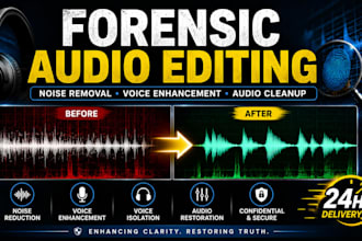 forensic audio editing audio enhancement audio restoration voice isolation