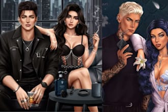 draw dark mafia nsfw romance fiction nsfw couple illustration romance book cover