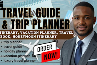 write and design travel guide, trip itinerary, vacation planner, tourism ebook
