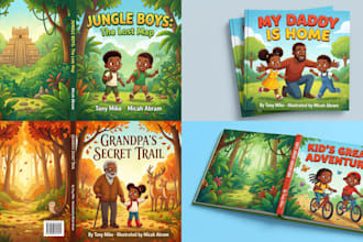 illustrate a stunning children book cover or single storybook page picture book