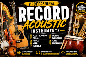 strings acoustic guitar banjo fiddle harp mandolin trumpet taiko flute saxophone