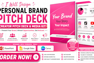 design personal brand pitch deck creator copywriting marketing pitch deck