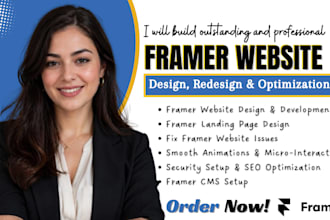 fix framer website design framer website development framer landing page design