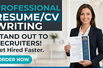 design modern professional resume CV for jobs