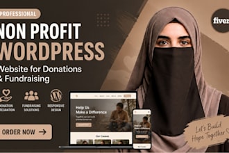 make a professional non profit wordpress website for donations and fundraising