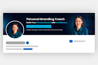 design premium linkedin banner for executives and founders