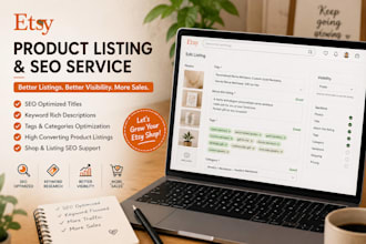 create etsy product listings with SEO optimization