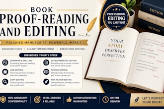 professionally proofread format and edit romance fantasy self help ebook