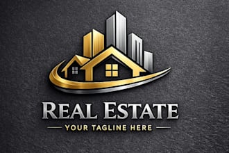 design luxury and classy real estate property logo