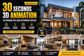 do 3d rendering, architecture design for interior, exterior