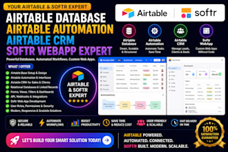 setup airtable database, airtable automation, airtable crm, softr webapp expert