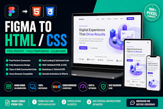 convert your figma design to pixel perfect HTML CSS website