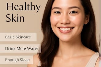 design healthy skincare social media canva templates