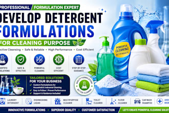 develop detergent formulations for cleaning purpose