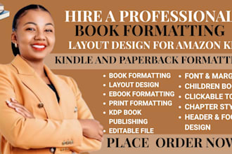 do book cover design, book formatting, and indesign book layout design