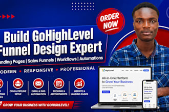 build gohighlevel funnel, gohighlevel website, and landing page, ghl funnel