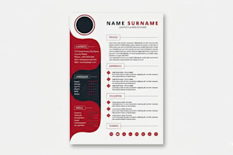 design a professional ats optimized CV resume with modern layout