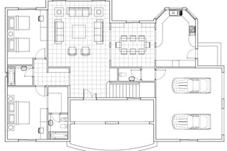 redraw PDF sketches into autocad 2d architectural draw plans piato parking lot
