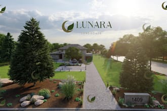 design elegant front yard with planting design