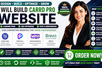build carrd pro website seo printiful integration landing page woocommerce brevo