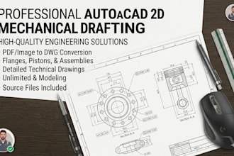 do professional autocad 2d drawings