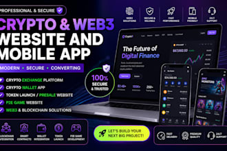 build crypto exchange website crypto wallet app presale website p2e website web3