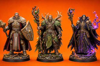 sculpt custom dnd miniature stl warhammer for 3d printing and tabletop