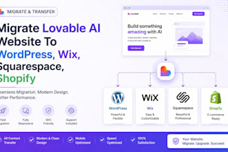 migrate lovable ai website to wordpress wix squarespace shopify website