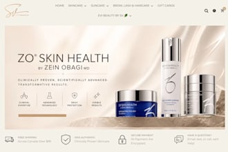 design skincare shopify store skincare shopify website