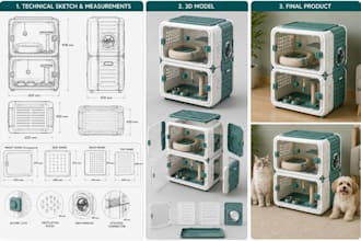 innovative 3d pet cage design for happy and safe pets