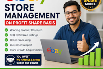 do ebay dropshipping account management on profit share