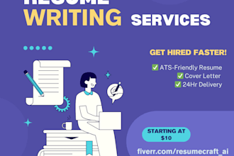 write a professional ats resume and cover letter