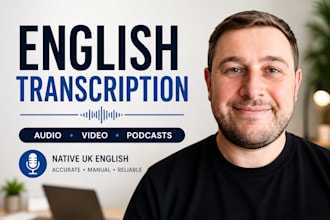 accurately transcribe english audio or video