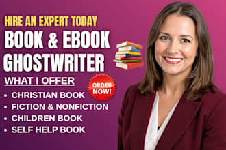 be your fiction nonfiction ghostwriter for romance novels and amazon KDP writing