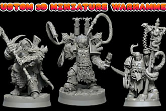 custom 3d miniatures warhammer dnd tabletop figurine models for 3d printing