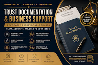 create llc revocable or irrevocable trust documentation, business registration