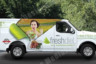 design professional custom car wraps, vehicle graphics and vinyl wrap mockups