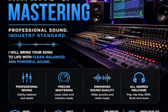 mix and master your song and 1 extra song free