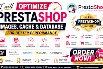 optimize prestashop images cache and database for better performance