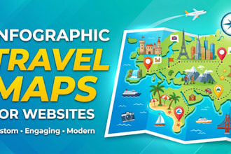 design infographic travel maps for websites